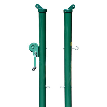 Tennis Posts - (3-1/2 in. Post) (Outdoor) - Heavy-Duty Upright (Round) (Green)